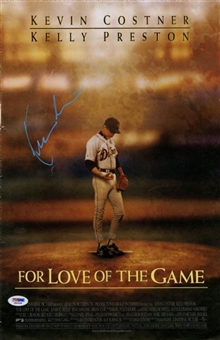 Kevin Costner Signed 11x17 "For The Love Of The Game" Poster